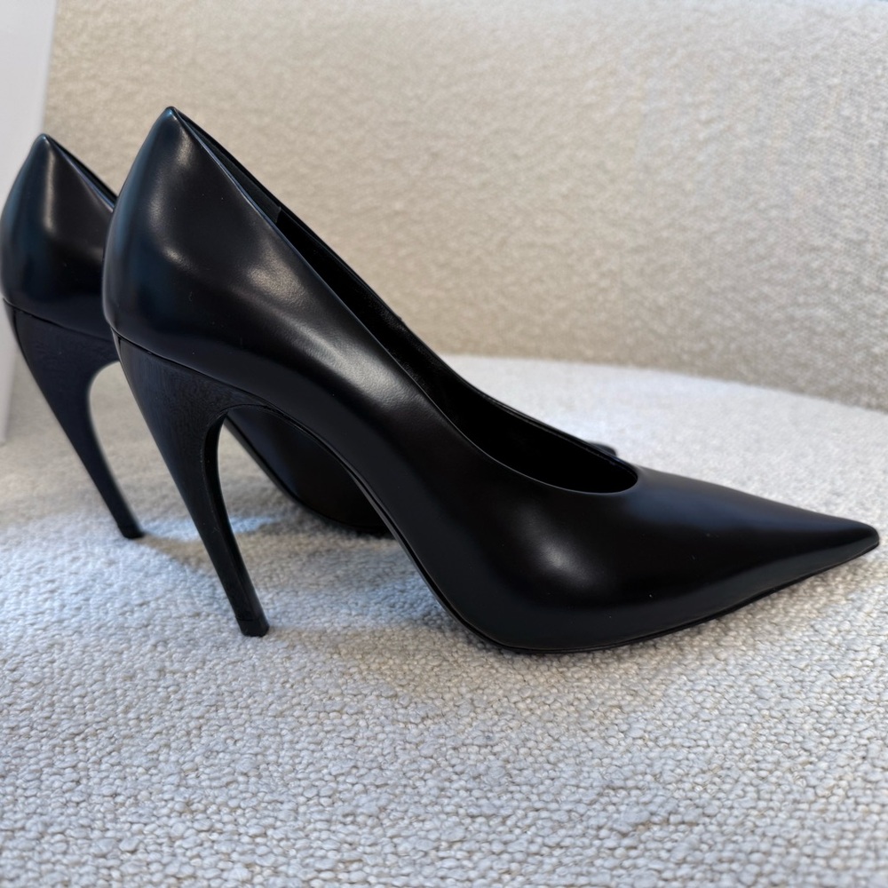 Nensi Dojaka High Heels - Black Leather, Size 9 (EU 39)